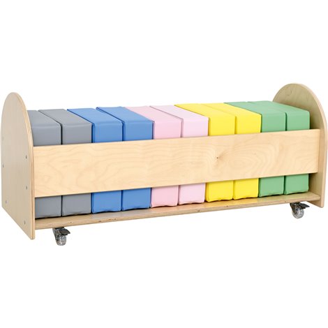 Set 10 perne pufuri patrate, 30 x 30 x 10 cm, certificat Oeko-tex, cu suport mobil din lemn inclus, cresa si gradinita - imagine 8